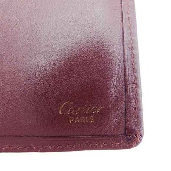 Cartier | Accessories | Cartier Long Bill Holder Mastline  Cartier Long Bill Holder Mastline Bordeaux Leather Authentic Used